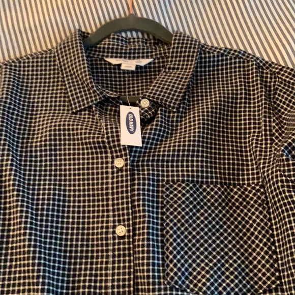 Old navy XL black&white checkered flannel shirt - Picture 3 of 3